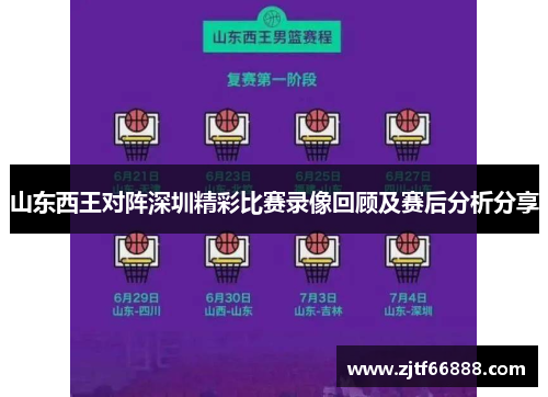 山东西王对阵深圳精彩比赛录像回顾及赛后分析分享